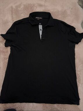 Michael Kors Men’s Black Polo with Contrast Placket